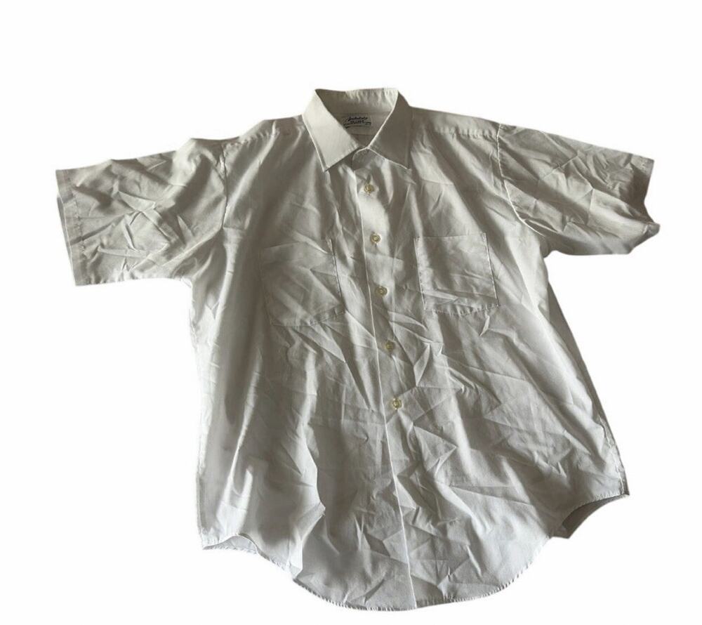 Archdale Dress Shirt Sanfordized Size XL Cotton White Mens Double Pocket